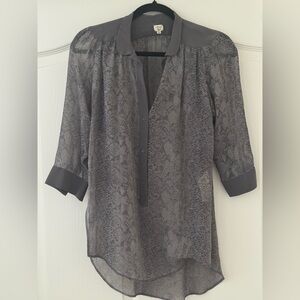 Wilfred sheer silk snake print blouse
